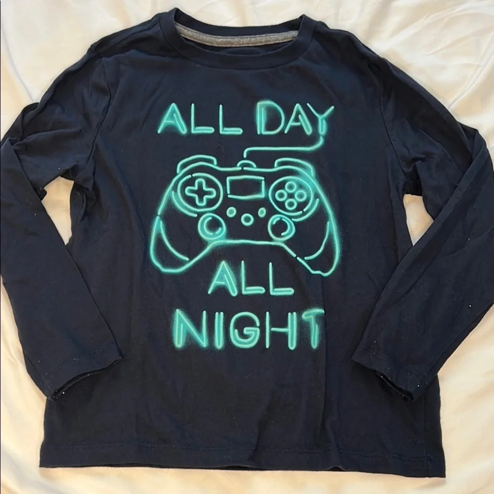 Old Navy Cat & Jack Bundle of 3 Boys Long Sleeve Blue & Green Long Sleeve Shirts